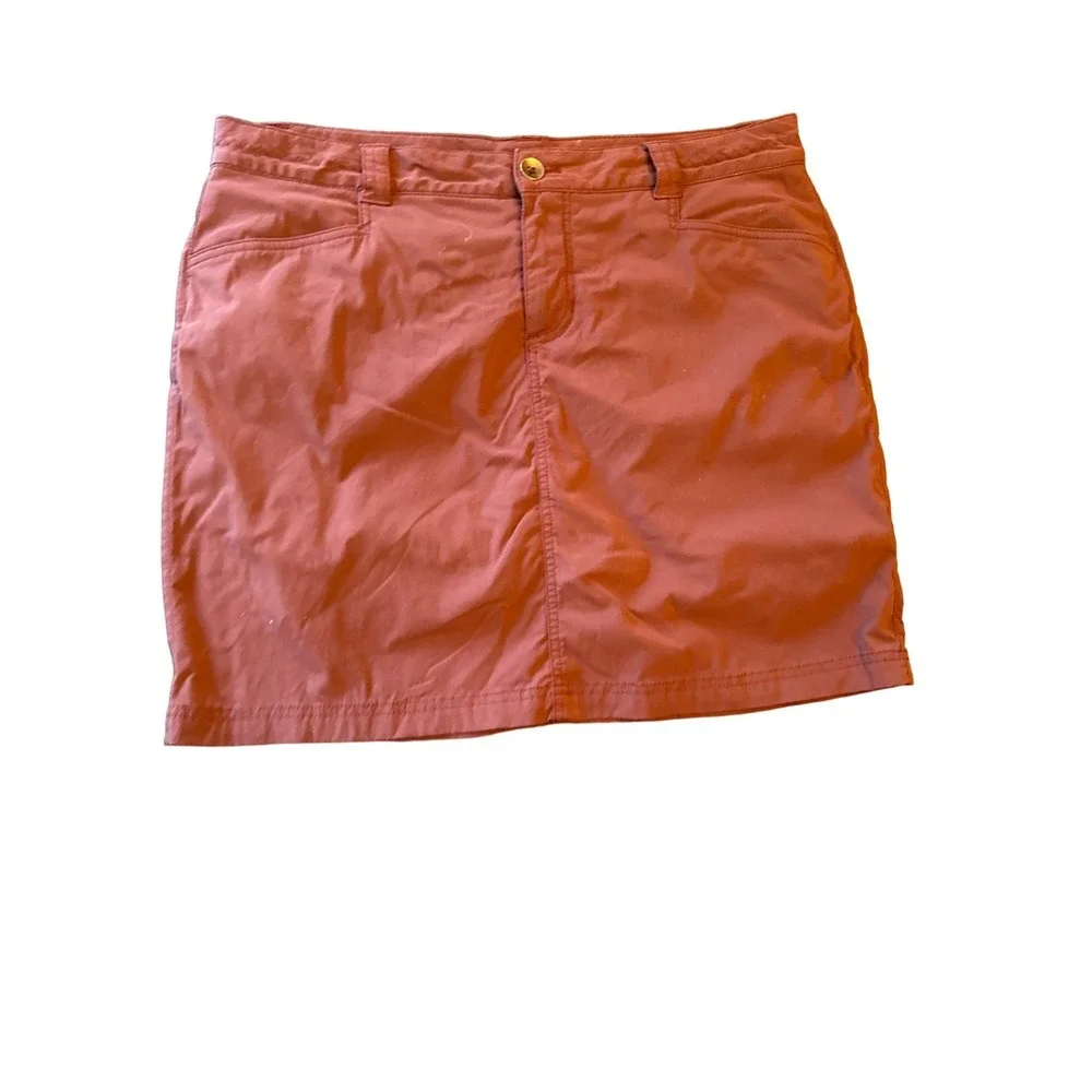 Eddie Bauer Womens Skirt Size 10 Nylon‎ Polyester Blend Wine Red Skort